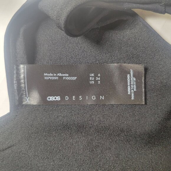 Asos Design Womens Black High Leg Swimwear Beach Summer Bikini Bottoms Size US 2 - Picture 3 of 5